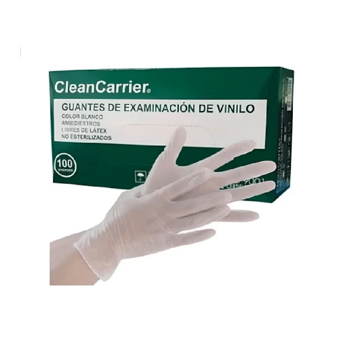 Guante Vinilo Blanco S/P Clean Carrier