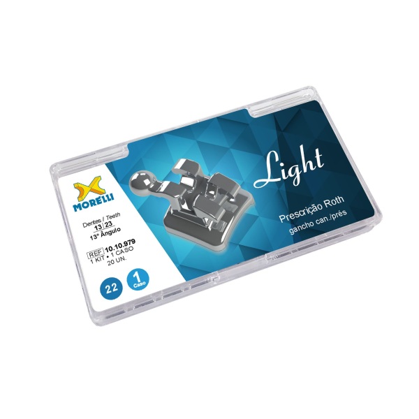 kit de brackets 1 caso roth - ligth .022 - 13ºang - gancho can/pres 10.10.979 Morelli