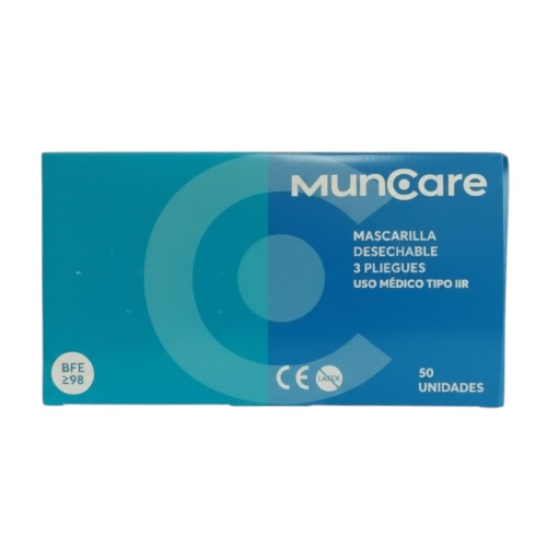 Mascarilla 3 Pliegues Celeste Muncare